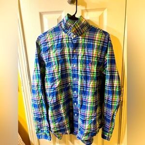 Polo button up collard shirt Men’s Large